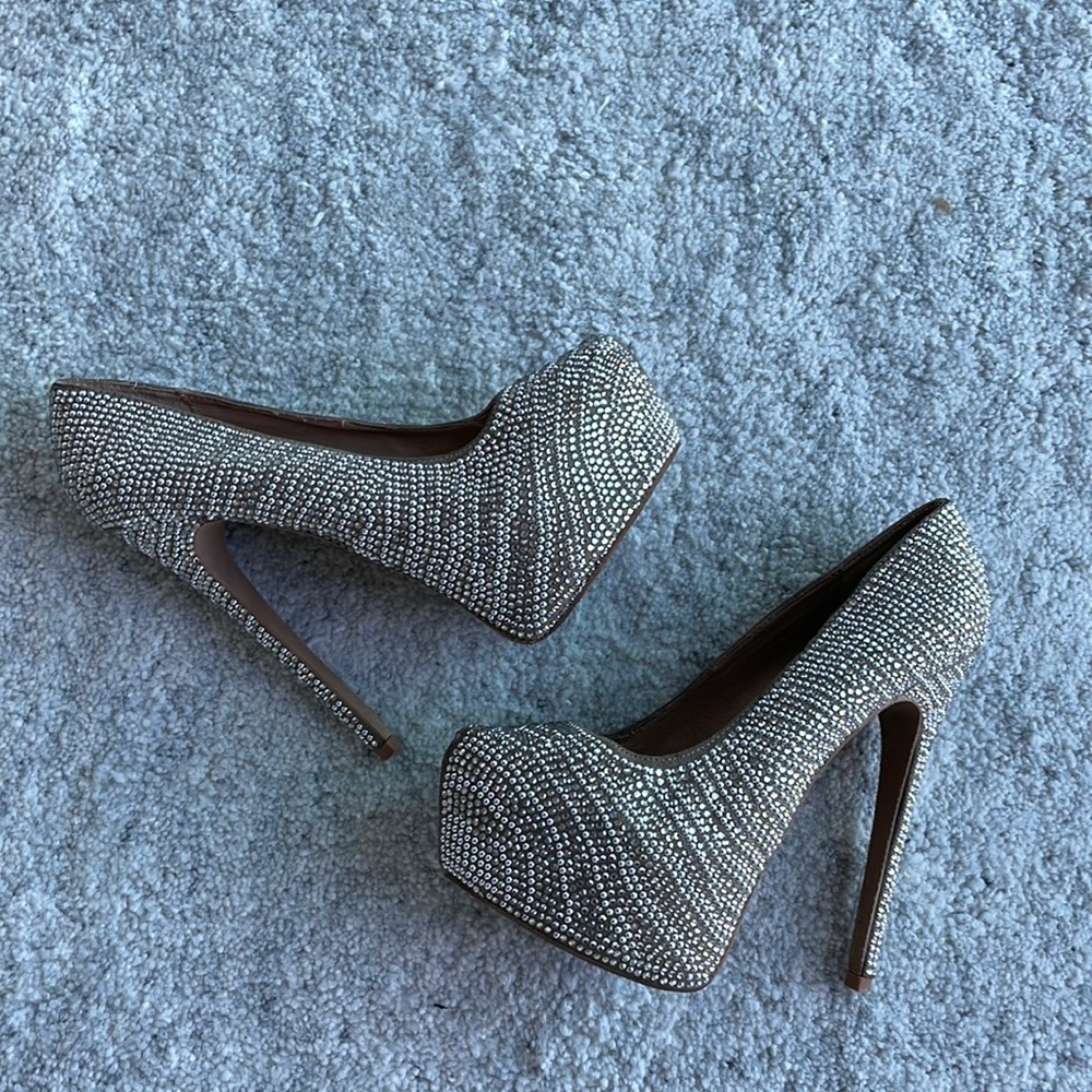 Steve Madden crystal heels